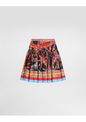 Dolce & Gabbana Carretto-print Poplin Miniskirt - Woman Skirts Multi-colored 48