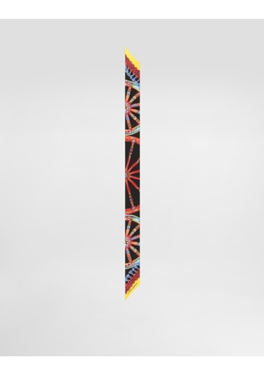Dolce & Gabbana 6x100 Carretto-print Silk Twill Bandeau - Woman Scarves And Silks Multicolor Pz