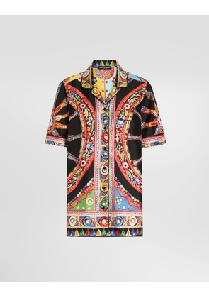 Dolce & Gabbana Carretto-print Silk Twill Vanity Shirt - Woman Shirts And Tops Multi-colored 42