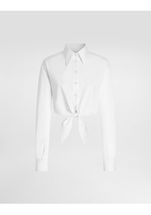 Dolce & Gabbana Cotton Poplin Shirt - Woman Shirts And Tops White 42