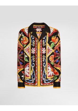 Dolce & Gabbana Carretto-print Silk Twill Shirt - Man Shirts Multicolor 37