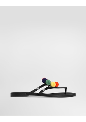 Dolce & Gabbana Beachwear - Woman Slides And Mules Multi-colored 35
