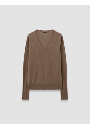 Light Pure Cashmere V Neck Jumper - S
