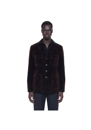 Washed Flocked Tricotine Jacket
