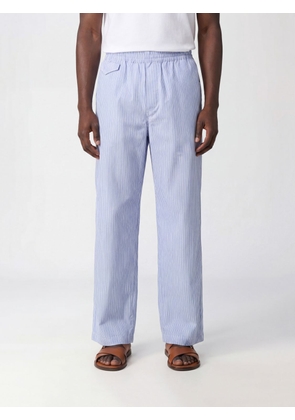 A. P.C. Lou Striped Cotton Straight-Leg Trousers with Elasticated Waist