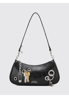 MARC JACOBS The Grommet Shoulder Bag in Smooth Leather with Embroidery and Charm