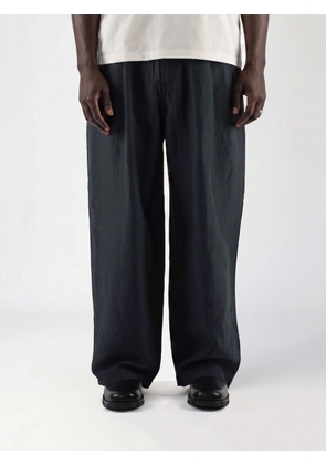 COOR Wide Leg Linen and Viscose Blend Trousers with Flap Pockets