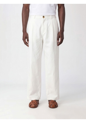 COOR Wide Leg Linen and Viscose Blend Trousers with Flap Pockets