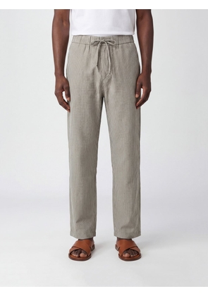 COOR Striped Cotton Drawstring Trousers with America Pockets