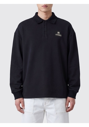 AMIRI Relaxed Fit Long-Sleeve Cotton-Blend Polo with Contrast Logo