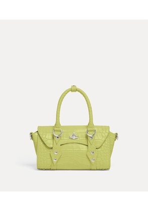 Vivienne Westwood Bettina Mini Crossbody Emboss Croc Leather Lime-green