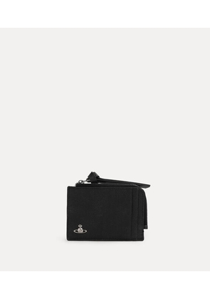 Vivienne Westwood Card Holder With Zip Leather Off-black One Size Unisex