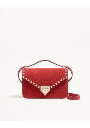 Valentino Garavani Valentino Garavani Rockstud Small Shoulder Bag In Suede Woman RED UNI