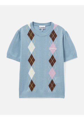 Light Cotton Argyle T-Shirt