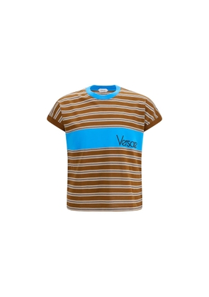 Versace Brown Cotton T-Shirt - L
