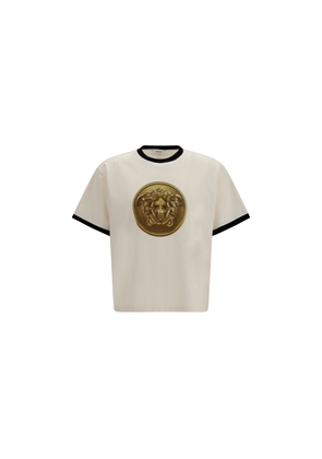 Versace Beige Cotton T-Shirt - L