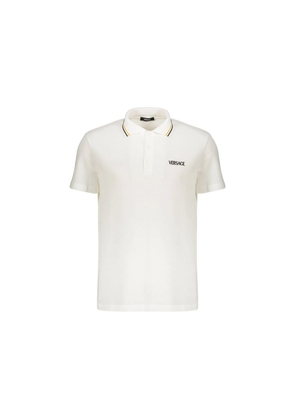 Versace White Cotton Polo Shirt - XXL