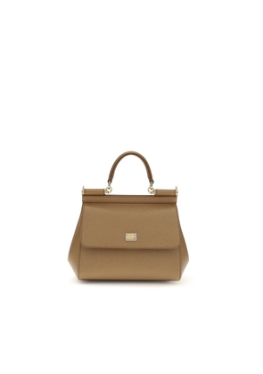 Dolce & Gabbana Beige Calf Leather Bos Taurus Shoulder Bag