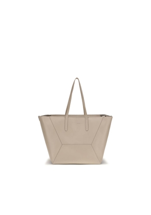 Brunello Cucinelli Beige Calf Leather Bos Taurus Shoulder Bag