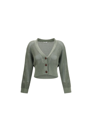 Brunello Cucinelli Bicolor Cotton Cardigan - L
