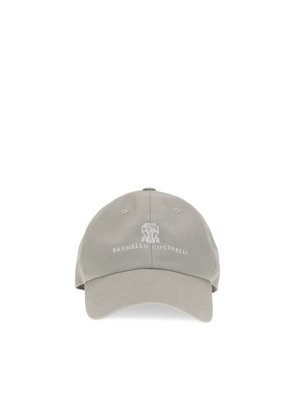 Brunello Cucinelli Gray Cotton Cap (Baseball Hat) - M