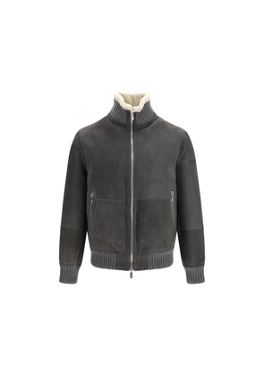 Brunello Cucinelli Gray Wool Oves Aries Full-Length Jacket - L