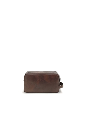Brunello Cucinelli Brown Calf Leather Bos Taurus Wallet