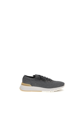 Brunello Cucinelli Blue Cotton Low Top Sneakers - EU45/US12