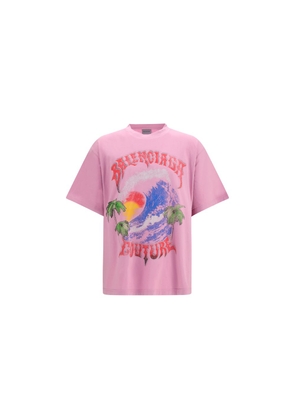 Balenciaga Purple Cotton T-Shirt - L