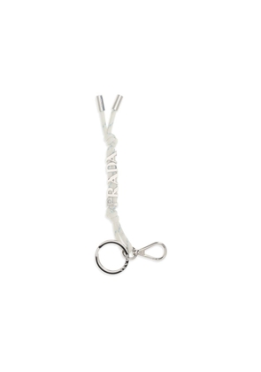 Prada White Recycled Polyamide Keychain