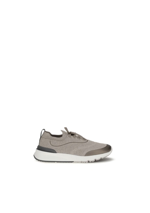 Brunello Cucinelli Brown Cotton Athletic Sneakers - EU42/US9