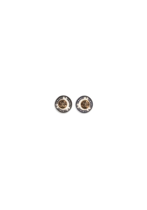Versace Gray Brass Earrings - One Size