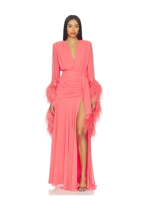 Bronx and Banco Geisha Maxi Dress in Coral. Size XS. Also in S, M, L.