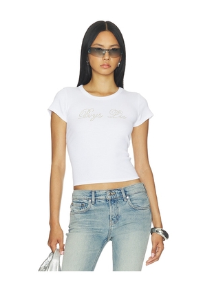 Boys Lie Boys Will Be Boys Who Lie Baby Tee in White. Size XS/S. Also in M/L, XL/XXL.
