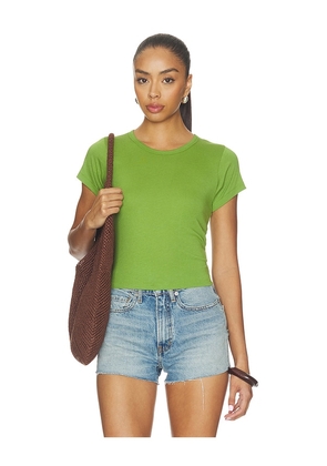 Eterne Short Sleeve Baby Tee in Green. Size XS. Also in S, M, L, XL.