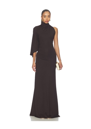 Diana Milkanova Studio One Shoulder Dress in Brown. Size S. Also in L, M.