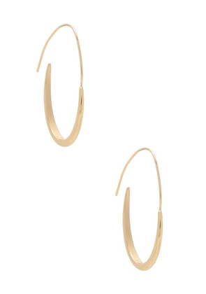 Ettika Oval Threader Hoops in Metallic Gold.
