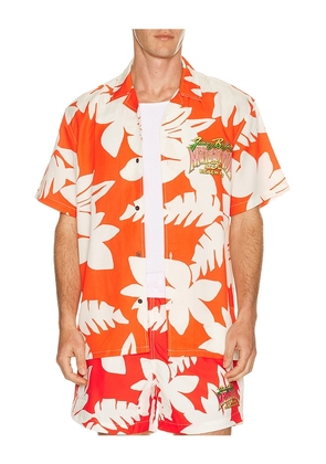 Duvin Design x Jimmy Buffett's Margaritaville Beach Club Shirt in Red. Size S. Also in M, L, XL/1X.