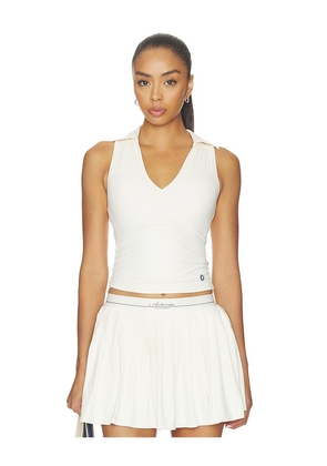 Astoria Polo Tank Top in Cream Coconut Milk. Size XS. Also in S, M, L, XL.