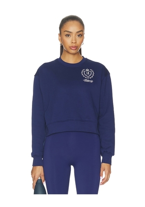 Astoria Racquet Club Cropped Sweatshirt in Navy Ocean Cavern. Size XS. Also in S, M, L.