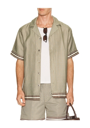 CHE Lucena Printed Shirt in Brown. Size S. Also in M, L, XL/1X.
