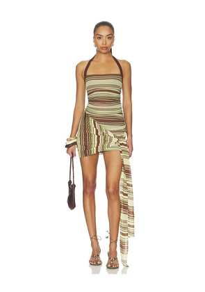 Benni Marnie Mini Dress in Green. Size XS. Also in S, M, L, XL.