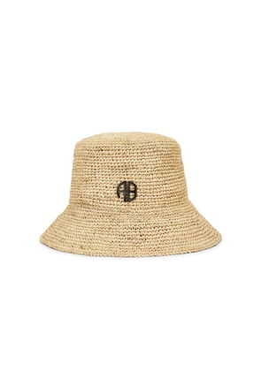 ANINE BING Cabana Bucket Hat in Beige.