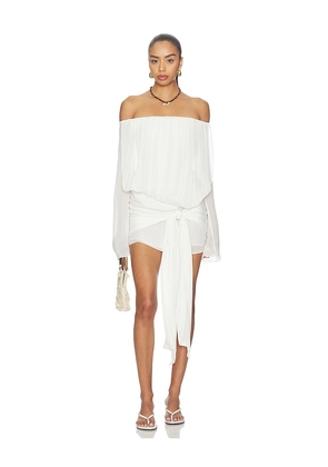 Benni Bernie Mini Dress in White. Size XS. Also in S, M, L.