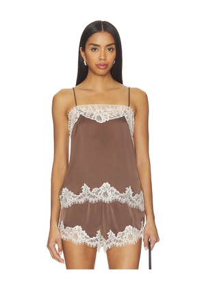 FAITHFULL Marisol Top in Chocolate. Size S. Also in XS, M, L, XL.