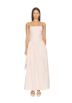 FAITHFULL Portlligat Maxi Dress in Pink. Size S. Also in XS, M, L, XL.
