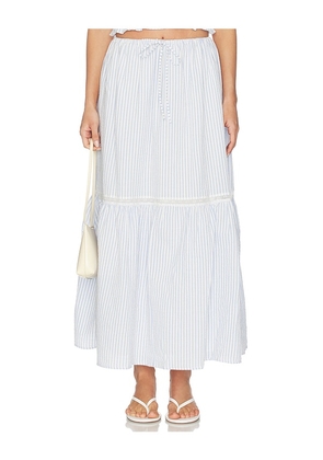 FAITHFULL Venta Skirt in Baby Blue. Size S. Also in XS, M, L, XL.