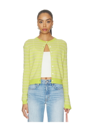 Guest In Residence Pebble Stripe Jane Cardigan in Green. Size XS. Also in S, M, L.