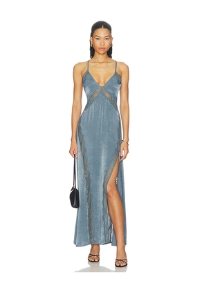 Free People X Intimately Some Kind Of Love Maxi Slip in Slate. Size XS. Also in S, M, L.
