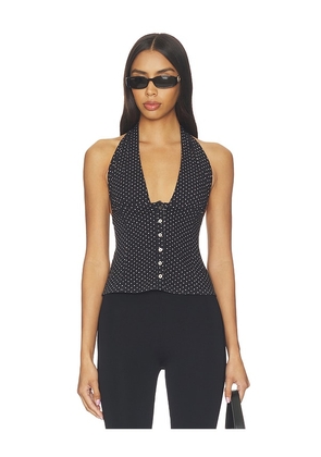 Free People Ramona Printed Halter Top in Black. Size XS. Also in S, M, L, XL.